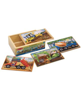 Melissa and Doug - Kids Puzzle, Construction Vehicles Jigsaw Puzzles in a Box