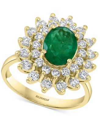 EFFY Collection - Emerald (1-1/2 ct. t.w.) & Diamond (1 ct. t.w.) Ring in 14k Gold