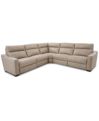 Best Master Furniture - Gabrine 5-Pc. Leather Sectional with 2 Power Headrests