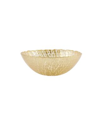 VIETRI - Vietri Rufolo Glass Gold Crocodile Small Bowl