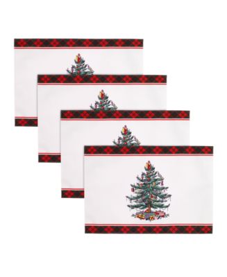 Spode - Christmas Tree Tartan Multicolored 4pc Placemats