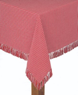 Lintex - Homespun Red 100% Cotton Tablecloth 60"X102"