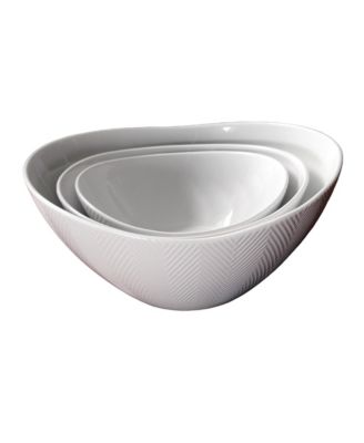 Euro Ceramica - Highlands 3 Piece Serving Bowl Set