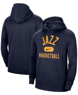Nike - Men's Navy Utah Jazz 2021-2022 Spotlight On Court Performance Practice Pullover Hoodie