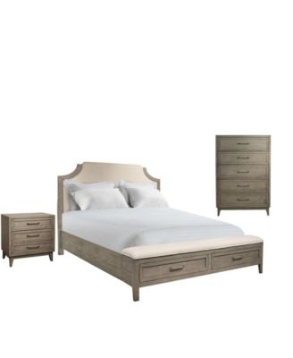 Furniture - Vogue 3pc Bedroom Set (King Bed, Chest & Three Drawer Nightstand)