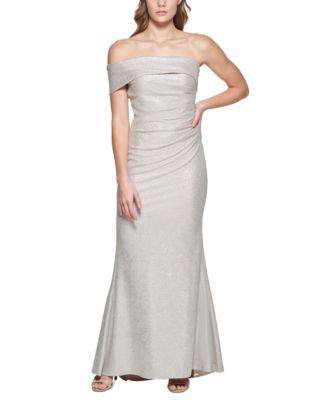 Eliza J - Women's One Shoulder Side Tucked Gown