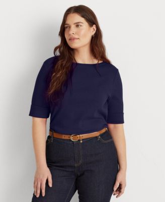 Lauren Ralph Lauren - Plus Size Elbow Sleeve Top
