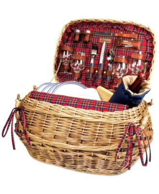Picnic Time - Red Highlander Picnic Basket