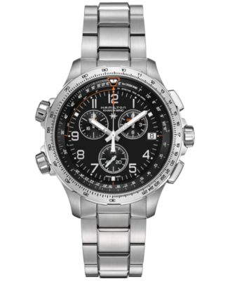 Hamilton - Men's Swiss Chronograph X-Wind Stainless Steel Bracelet Watch 46mm