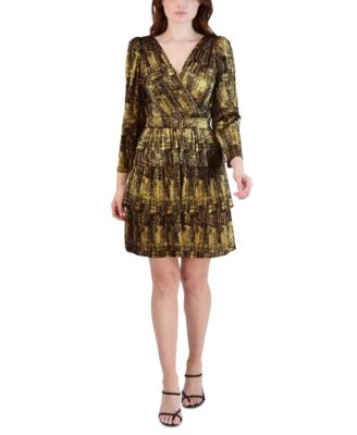 BCBGeneration - Women's Printed Jacquard A-Line Dress