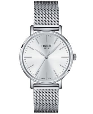 Tissot - Women's Swiss Everytime Stainless Steel Mesh Bracelet Watch 34mm