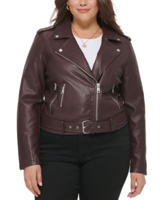 Levi's - Faux-Leather Belted Moto Jacket