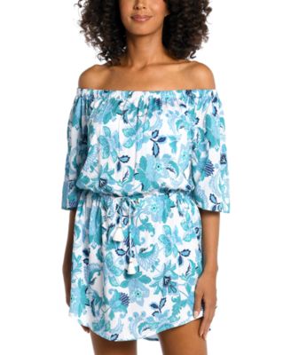 La Blanca - Santorini Off-The-Shoulder Dress Cover-Up