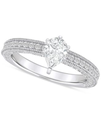 Macy's - Diamond Pear Engagement Ring (1-1/5 ct. t.w.) in 14k Gold