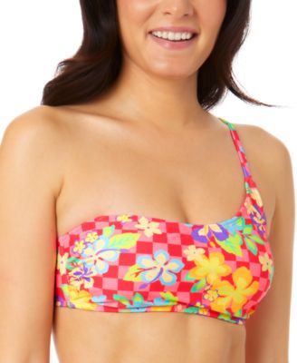 Salt + Cove - Juniors' Art Block Tropic Asymmetrical Bikini Top