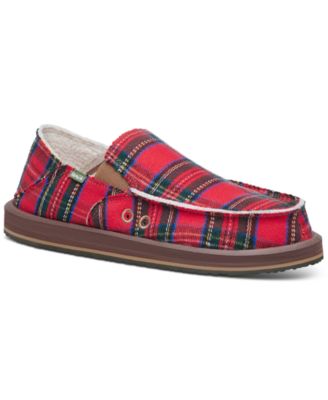 Sanuk - Men's Vagabond ST Plaid Chill Fleece-Lined Slippers