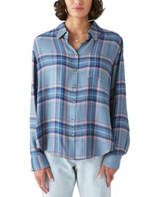 Lucky Brand - Women's Plaid Button-Down Boyfriend Shirt