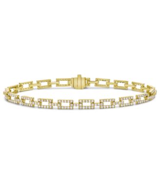 Macy's - Diamond Square Link Bracelet (2 ct. t.w.) in 14k Gold