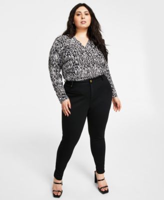 I.N.C. International Concepts - Plus Size Skinny Ponte Pants