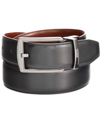 Perry Ellis Portfolio - Reversible Feather Stitch-Edge Belt