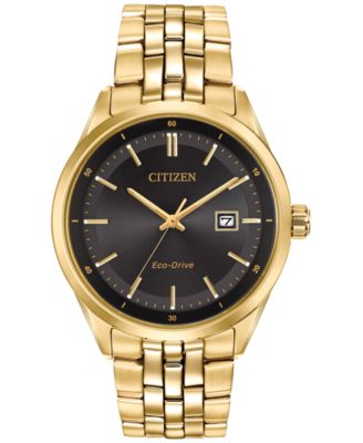 Citizen - Men's Eco-Drive Gold-Tone Stainless Steel Bracelet Watch 41mm BM7252-51E