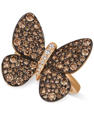 Le Vian - Diamond Butterfly Ring (1-7/8 ct. t.w.) in 14k Rose Gold