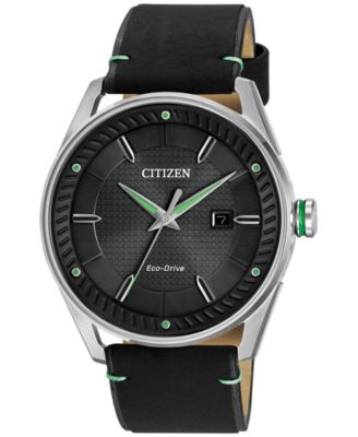 Citizen - Men's Drive Black Leather Strap Watch 42mm BM6980-08E