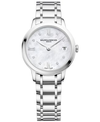Baume & Mercier - Women's Swiss Classima Diamond Accent Stainless Steel Bracelet Watch 31mm M0A10326