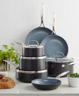 GreenPan - Valencia Pro Ceramic Non-Stick 14-Pc. Cookware Set