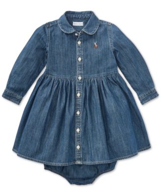 Polo Ralph Lauren - Baby Girls Denim Cotton Shirtdress