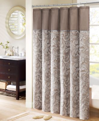 Madison Park - Aubrey 72" x 72" Polyester Jacquard Shower Curtain