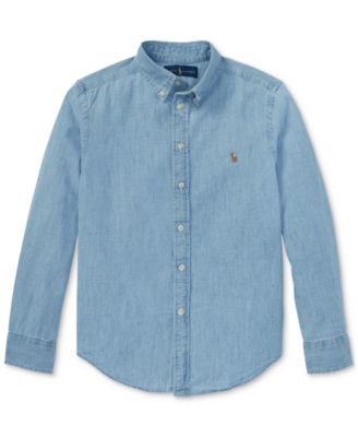 Polo Ralph Lauren - Big Boys Cotton Chambray Sport Shirt