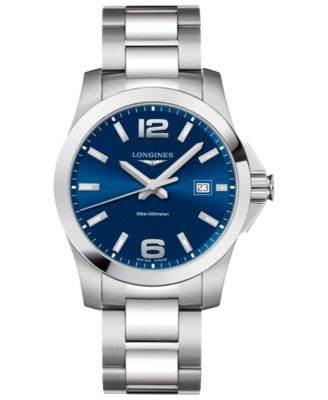 Longines - Men's Swiss Conquest Stainless Steel Bracelet Watch 41mm