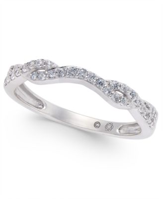 Macy's - Diamond Twist Band (1/5 ct. t.w) in 14k White Gold