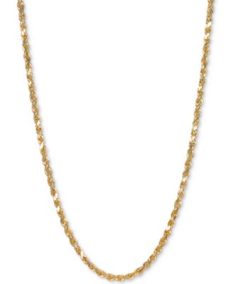 Italian Gold - Rope 28" Chain Necklace in 14k Gold