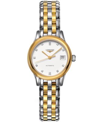 Longines - Watch, Women's Swiss Automatic Flagship Diamond Accent Two Tone Stainless Steel Bracelet 26mm L42743277