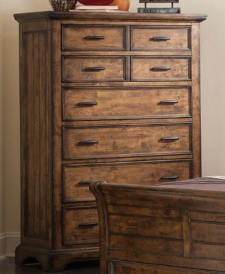 Macy's - Elk Grove 8-Drawer Chest Vintage Bourbon