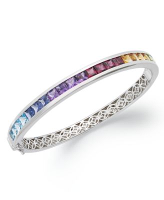 Macy's - Gemstone Bangle Bracelet in Sterling Silver