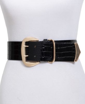 I.N.C. International Concepts - Wide Stretch Croc-Embossed Belt