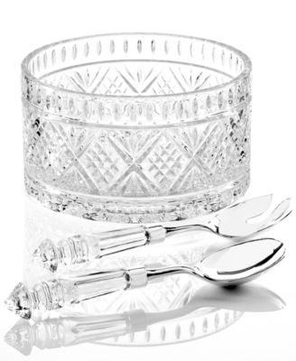 Godinger - "Dublin" Salad Bowl with Servers