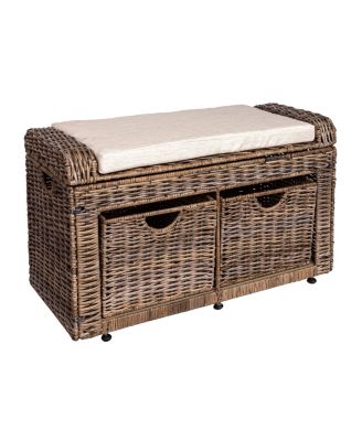happimess - Palermo 34.5" Storage Bench, Quick Ship
