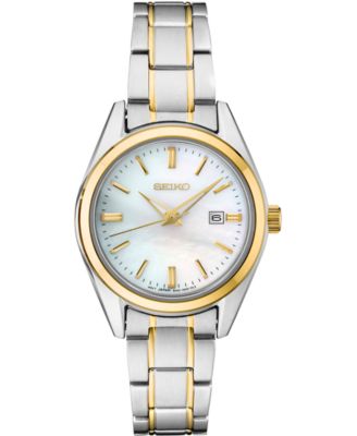 Seiko - Women's Essentials Two-Tone Stainless Steel Bracelet Watch 29.8mm