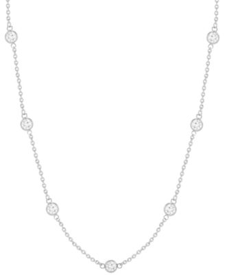 And Now This - Cubic Zirconia Station 24" Statement Necklace
