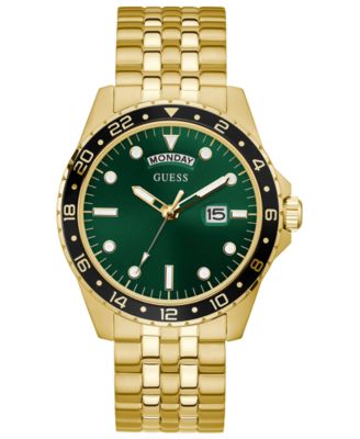 GUESS - Men's Gold-Tone Stainless Steel Bracelet Watch 44mm