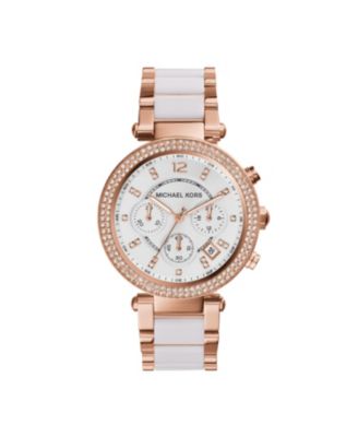 Michael Kors - Women's Parker Chronograph Two-Tone Stainless Steel Bracelet Watch 39mm