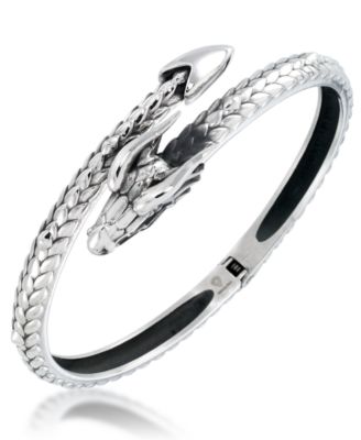 Andrew Charles by Andy Hilfiger - Men's Dragon Bangle Bracelet in Stainless Steel