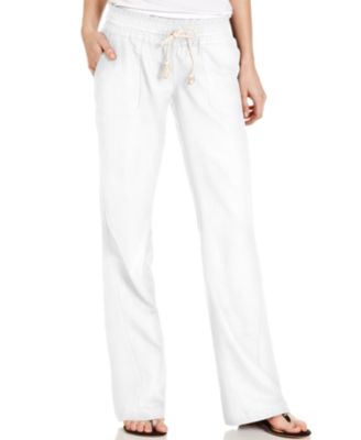 Roxy - Juniors' Oceanside Wide-Leg Drawstring Pants