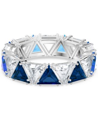 Swarovski - Silver-Tone Crystal Trillion Statement Ring