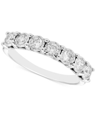 Macy's - Diamond Seven Stone Band (1/2 ct. t.w.) in 14k White Gold