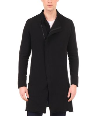RON TOMSON - Big & Tall Modern Longline Zippered Cardigan